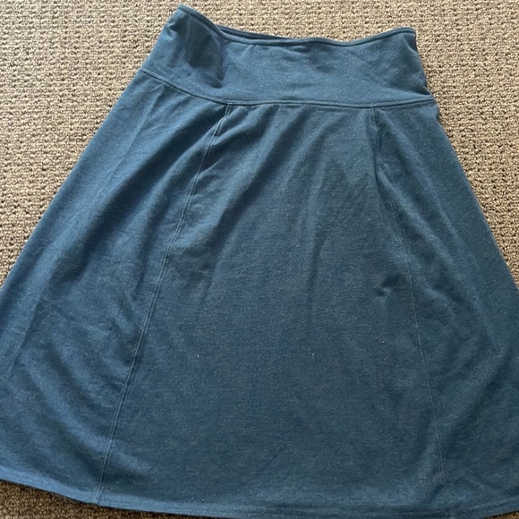 Life is Good Embroidered Skirt XSmall Stretch Blue Pocket - Picture 6 of 7